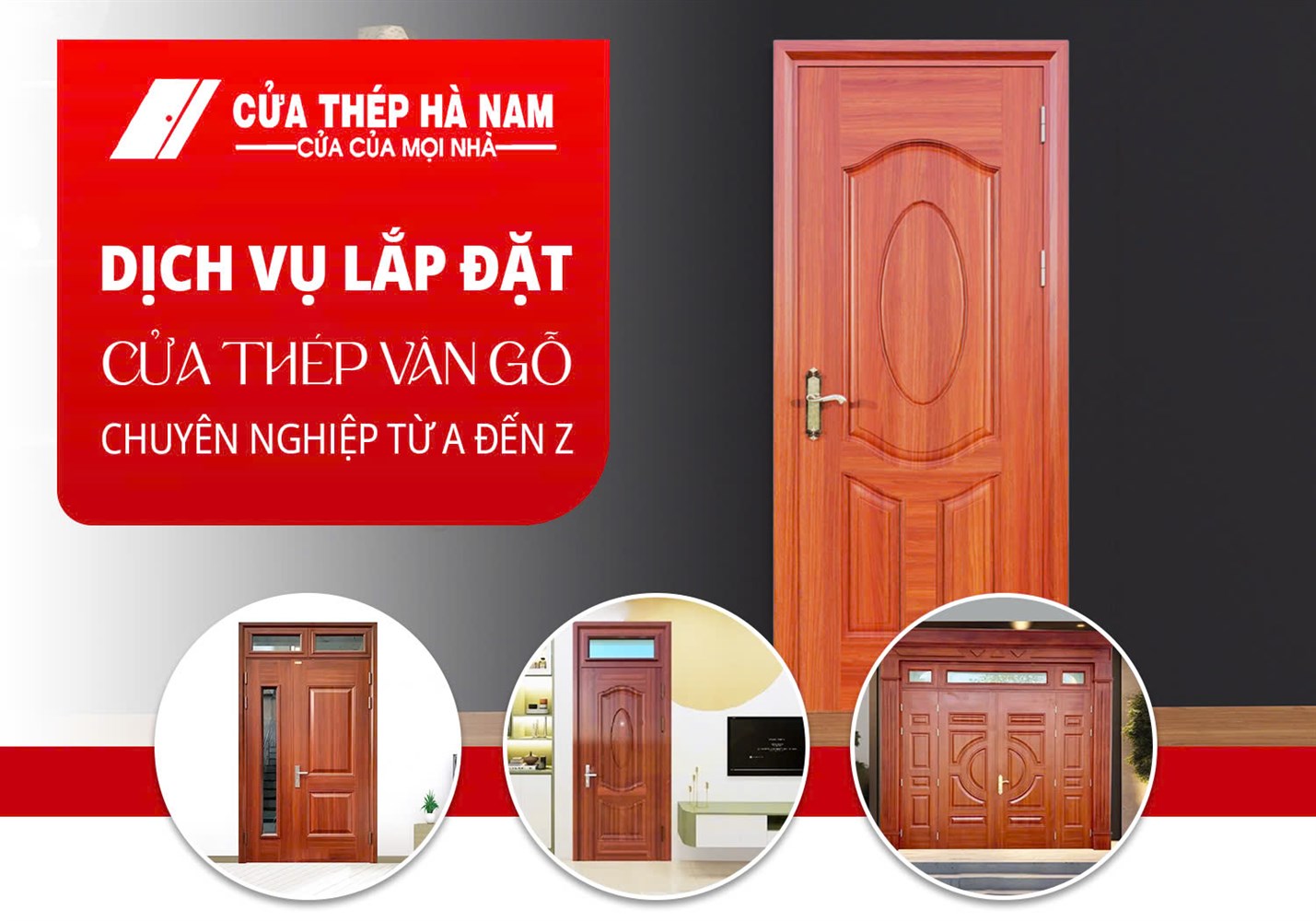 Tư vấn lắp đặt cửa thép vân gỗ tại Hà Nam