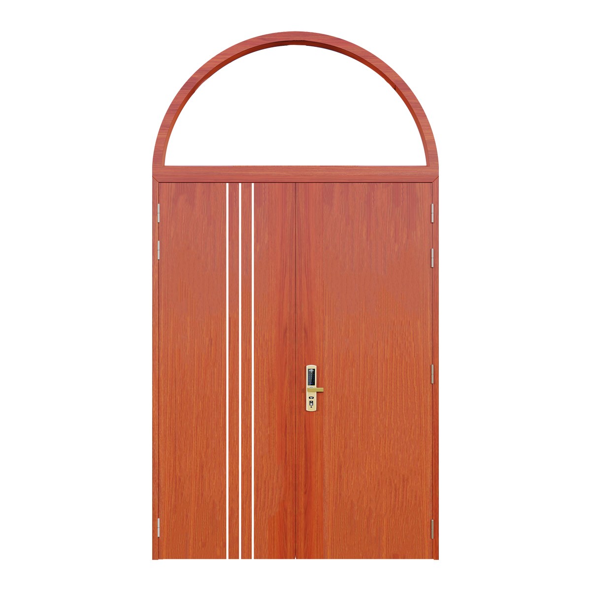 Cửa gỗ nhựa Composite Alux – Cửa đi 2 cánh ô thoáng vòm | Mã AWP22