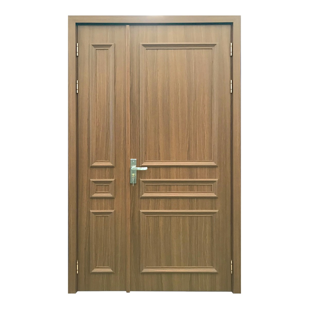 Cửa gỗ nhựa Composite Alux – Cửa đi 2 cánh không ô thoáng | Mã AWP21.A