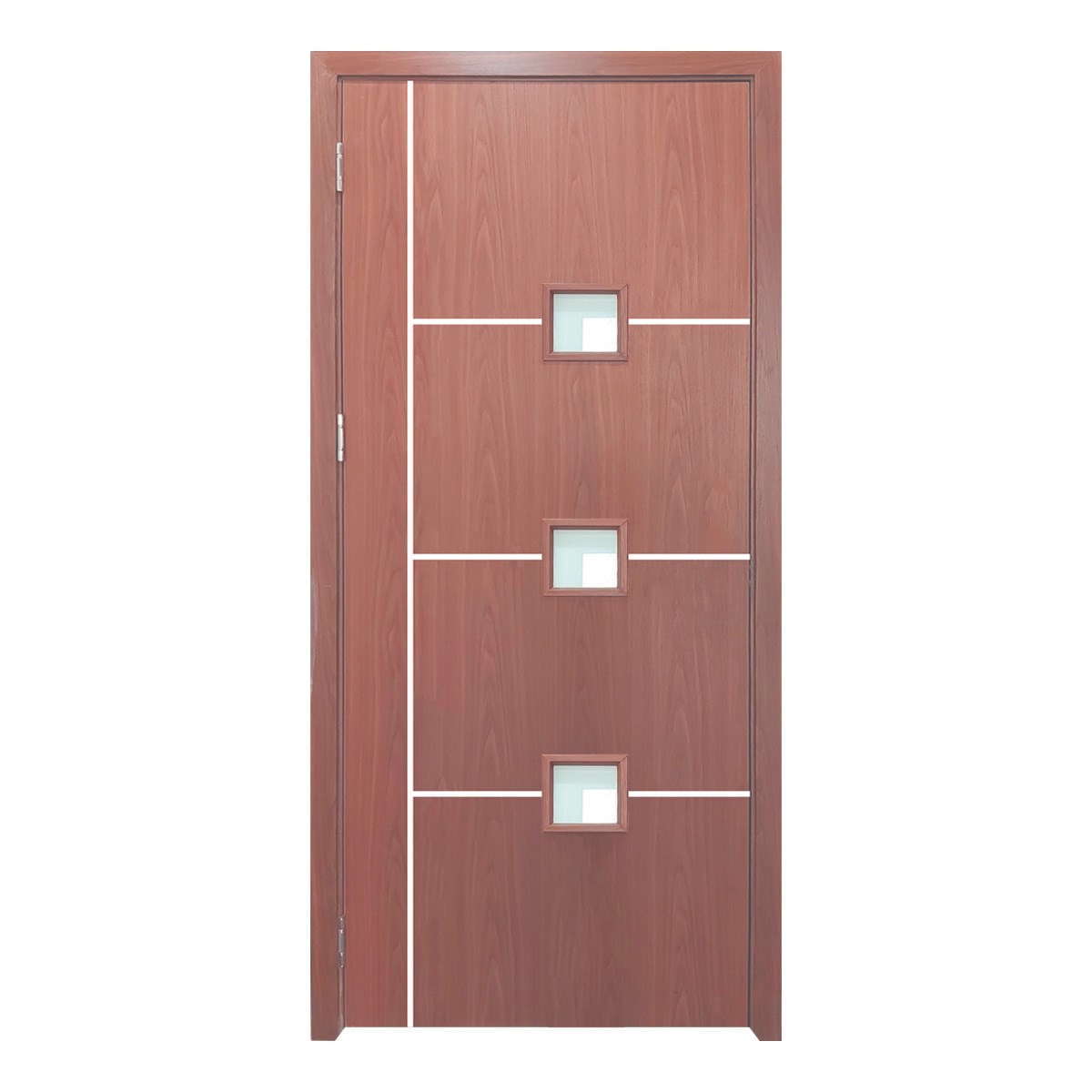 Cửa Gỗ Nhựa Composite Alux – Cửa Đi 1 Cánh Ô Thoáng Kính | Mã AWP1.5