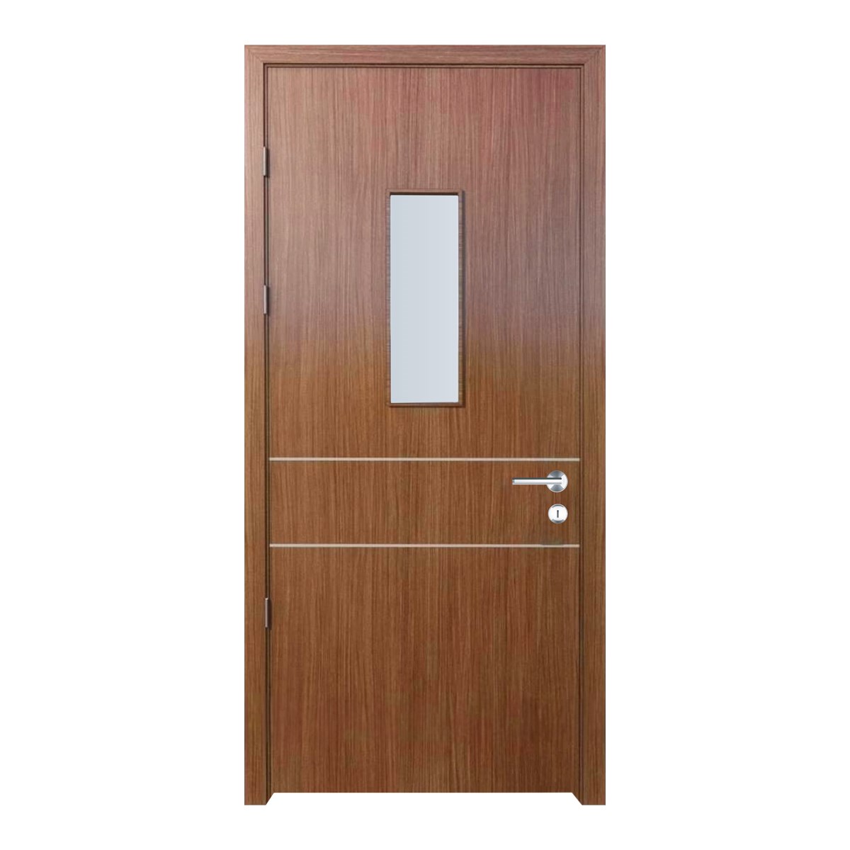 Cửa Gỗ Nhựa Composite Alux – Cửa Đi 1 Cánh Ô Thoáng Kính | Mã AWP1.4