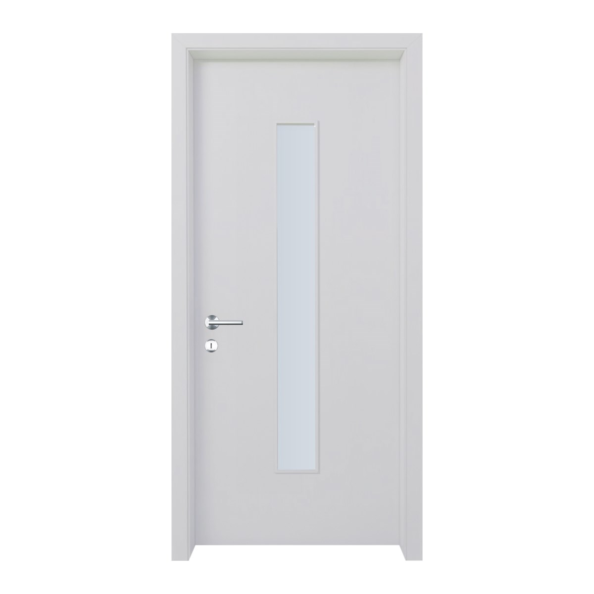 Cửa Gỗ Nhựa Composite Alux – Cửa Đi 1 Cánh Ô Thoáng Kính | Mã AWP1.2