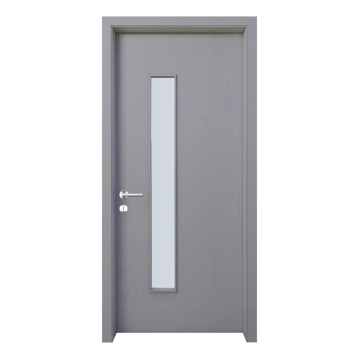 Cửa Gỗ Nhựa Composite Alux – Cửa Đi 1 Cánh Ô Thoáng Kính | Mã AWP1.1