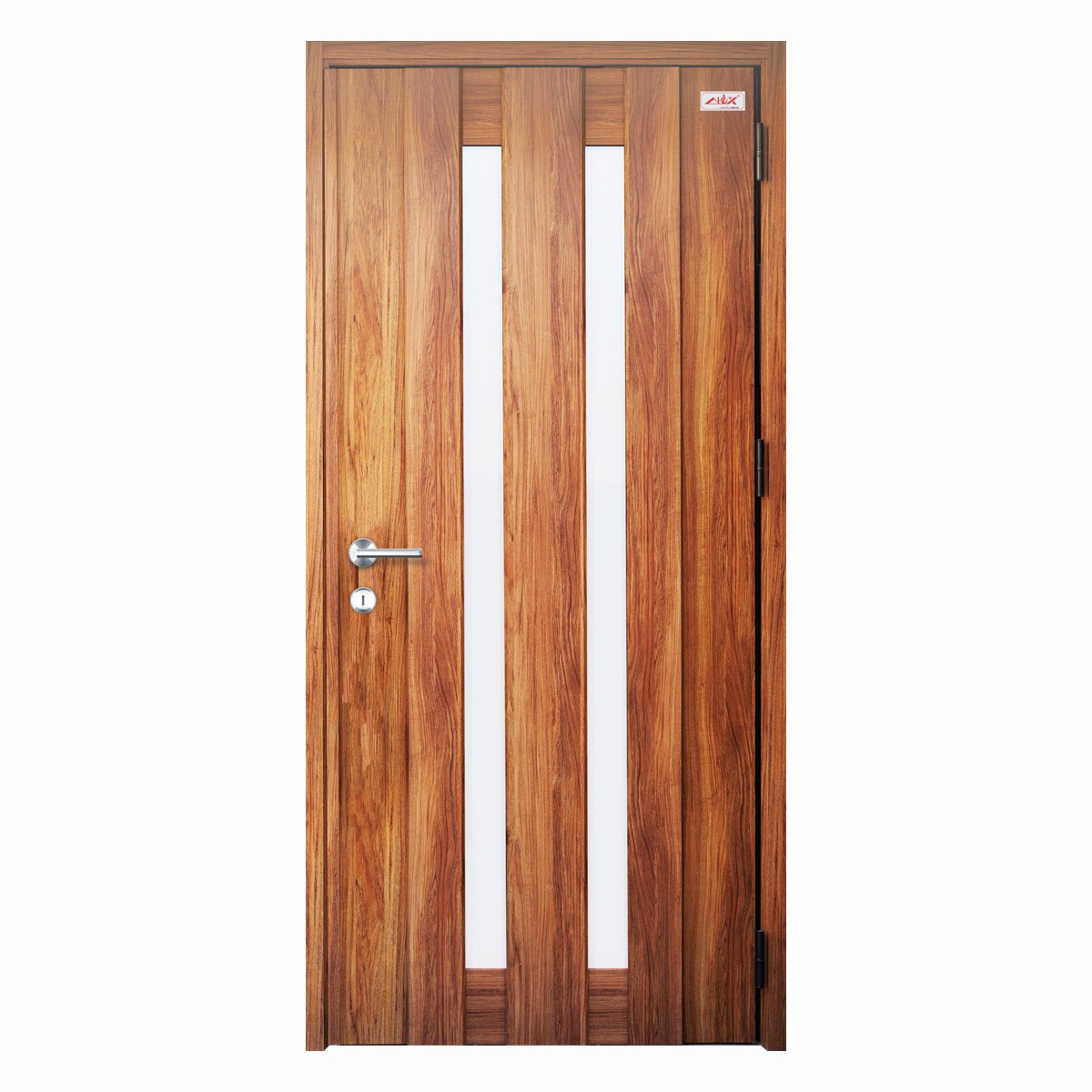 Cửa Gỗ Nhựa Composite Alux – Cửa Đi 1 Cánh Ô Thoáng Kính | Mã AWP1.28