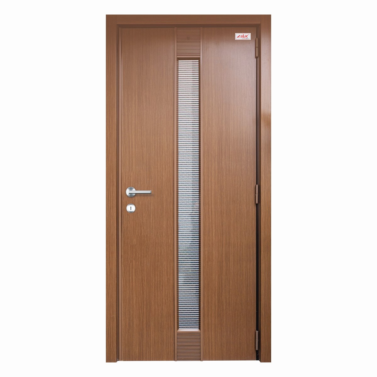 Cửa Gỗ Nhựa Composite Alux – Cửa Đi 1 Cánh Ô Thoáng Kính | Mã AWP1.25