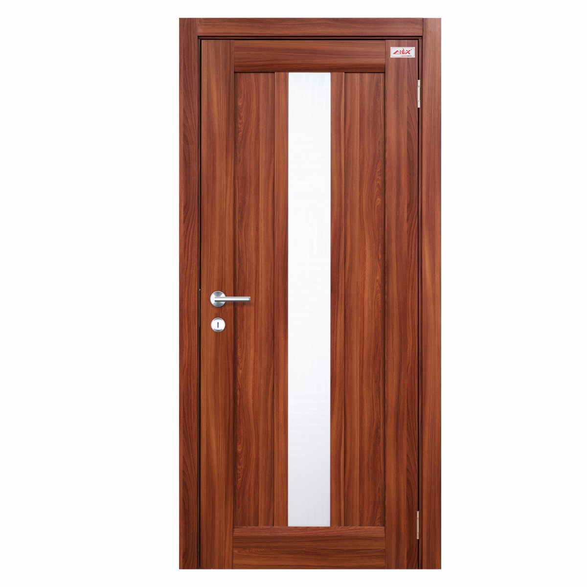 Cửa Gỗ Nhựa Composite Alux – Cửa Đi 1 Cánh Ô Thoáng Kính | Mã AWP1.24