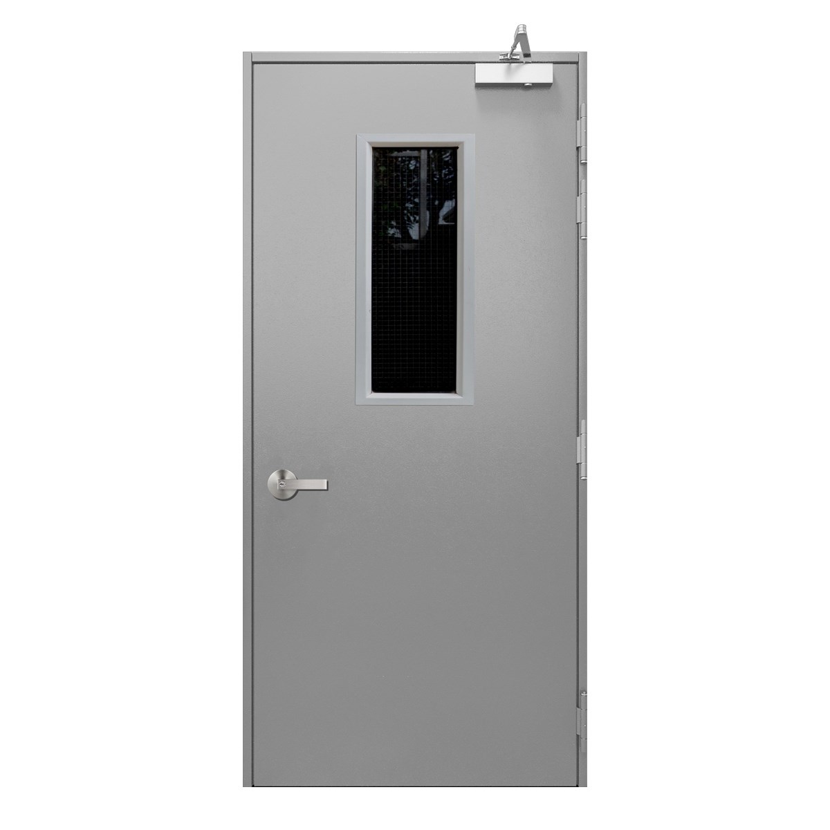 Cửa Thép Chống Cháy 1 Cánh EI60 Ô Kính – Cửa Thoát Hiểm 1 Cánh