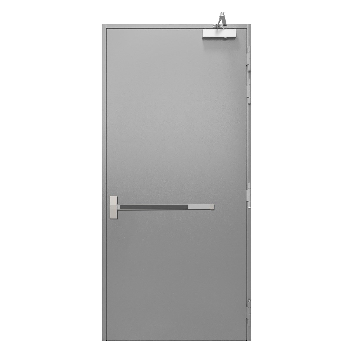 Cửa Thép Chống Cháy 1 Cánh EI60 – Cửa Thoát Hiểm 1 Cánh Thanh Đẩy Pannic