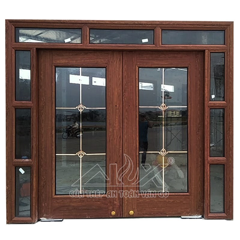 Cửa Thép Vân Gỗ Thủy Lực ATL22-VK