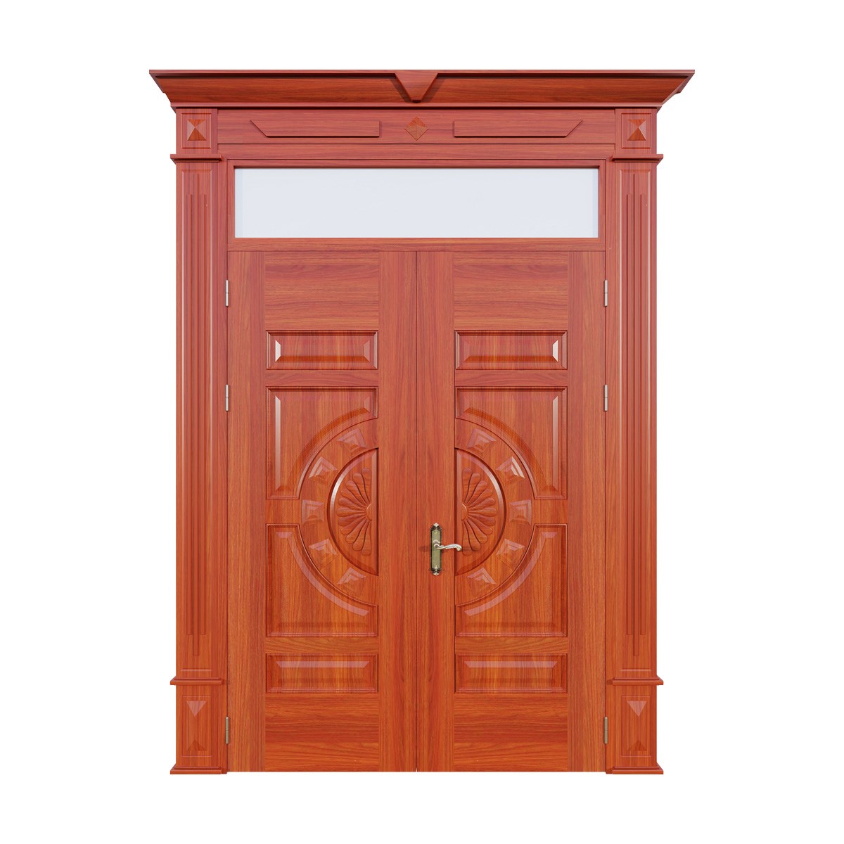  Cửa Thép Vân Gỗ 2 Cánh Cân Phào Đại | Mã A22-K.PĐ.15