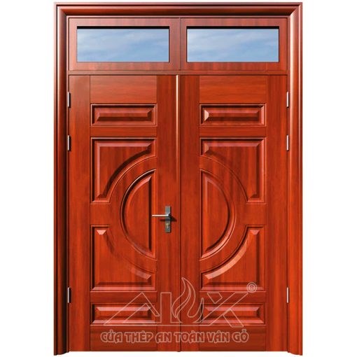 Cửa Thép Vân Gỗ 2 Cánh Cân A22.2K