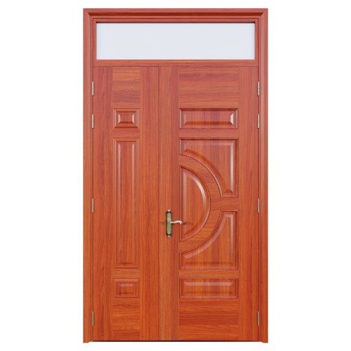 Cửa Thép Vân Gỗ 2 Cánh Lệch | Mã A21.K.02