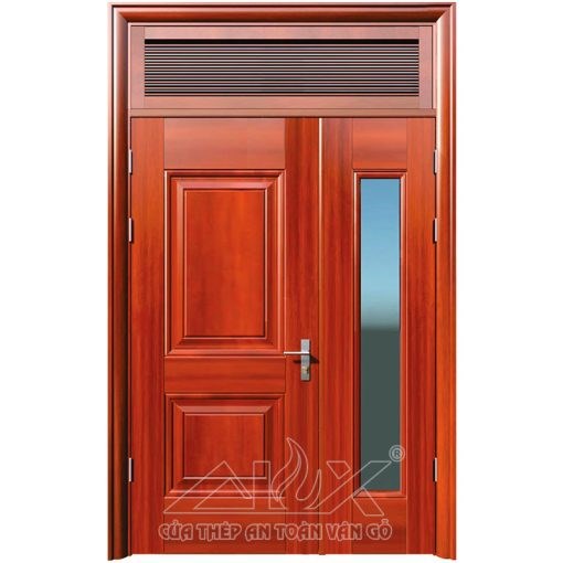 Cửa Thép Vân Gỗ 2 Cánh Lệch A21.5NC