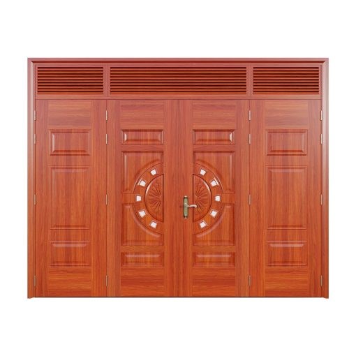Cửa Thép Vân Gỗ 4 Cánh Cân | Mã A44-NC.15