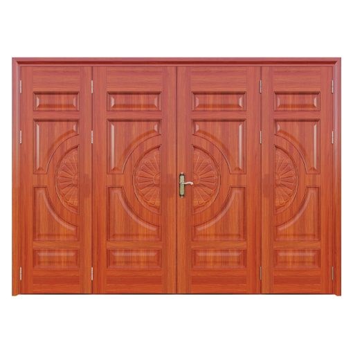 Cửa Thép Vân Gỗ 4 Cánh Cân | Mã A44-K.03HK