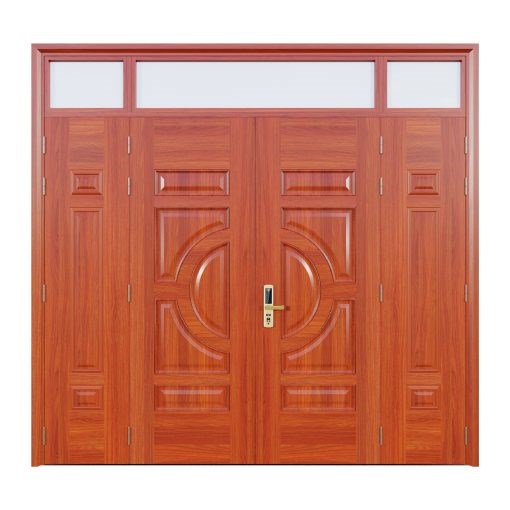 Cửa Thép Vân Gỗ 4 Cánh Lệch | Mã A42-K