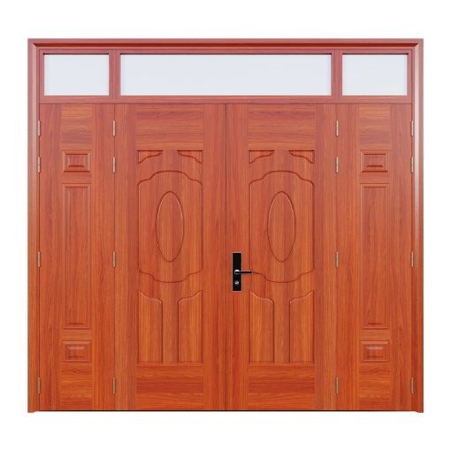 Cửa Thép Vân Gỗ 4 Cánh Lệch | Mã A42-K.07