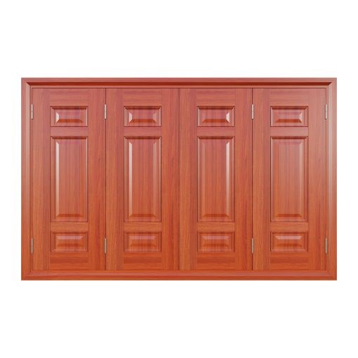 Cửa Sổ Thép Vân Gỗ 4 Cánh | Mã A.CS2.4